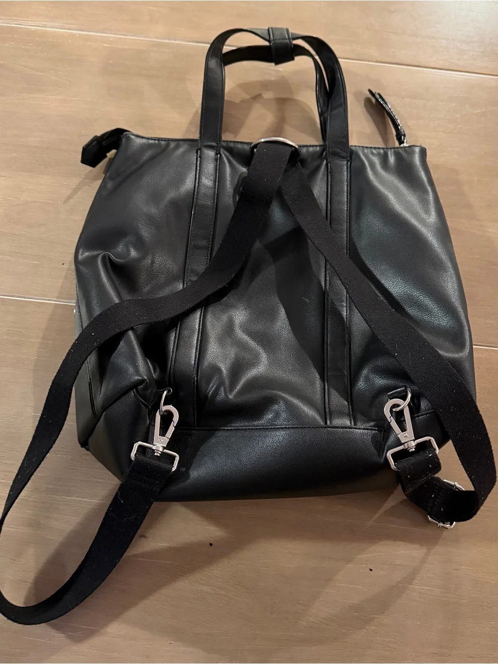 Victoria’s Secret Love Victoria Black Grommet Convertible Tote Backpack Y2K